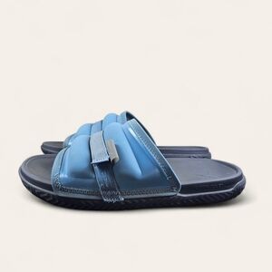 Nike Air Jordan Super Play Chambray Dark Blue Grey Slip On Sandals Sz 11